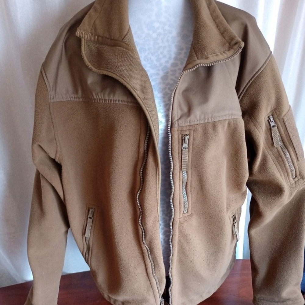 Condor Jacket 601 MensXL Brown Alpha Micro Fleece Tactical Full Zip Outdoor. XL